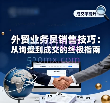 孙明明:外贸业务员销售技巧:从询盘到成交的终极指南跨境课程-外贸教程-精品网课-电商运营课库课堂