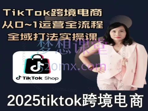 2025TikTok跨境电商从0到1,全域打法实操课跨境课程-外贸教程-精品网课-电商运营课库课堂