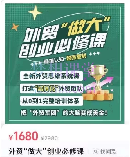 外贸“做大”创业必修课