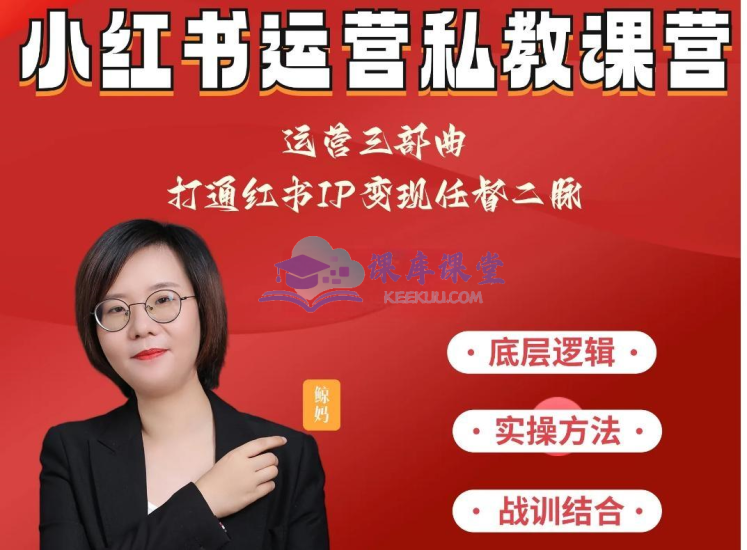 赢在运营小红书 IP 变现运营私教课跨境课程-外贸教程-精品网课-电商运营课库课堂