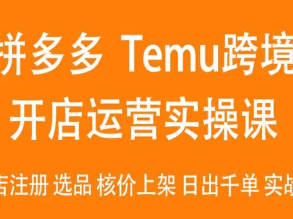 【跨境老鱼】拼多多旗下2024Temu最新玩法跨境课程-外贸教程-精品网课-电商运营课库课堂