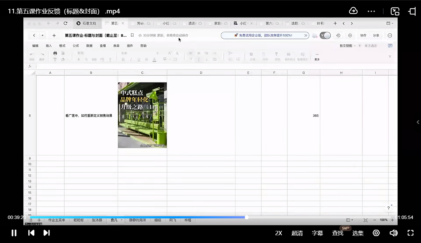 芳Sir·从0到1在小红书打造赚钱的个人IP(第四期)