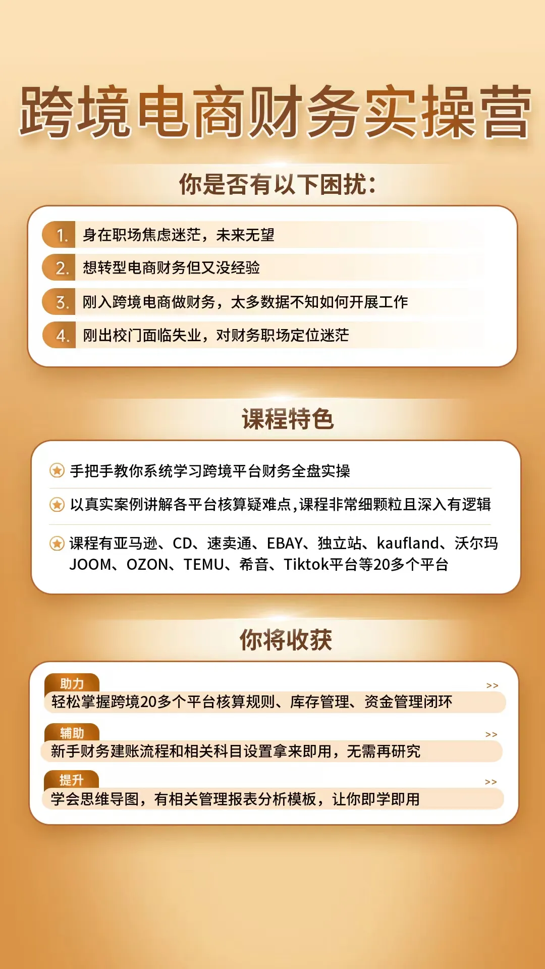 跨境电商财务实操营-正心香香跨境教程