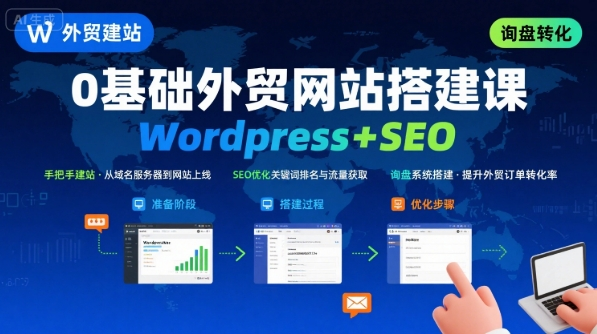 做外贸的Victoria:WordPress外贸建站+SEO优化课程跨境课程-外贸教程-精品网课-电商运营课库课堂