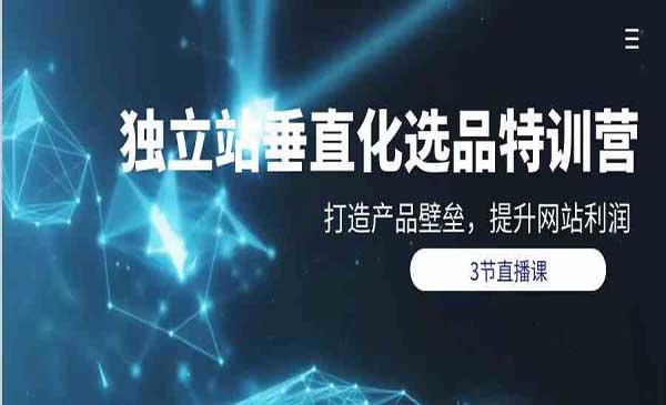 优乐出海独立站垂直化选品特训营跨境课程-外贸教程-精品网课-电商运营课库课堂