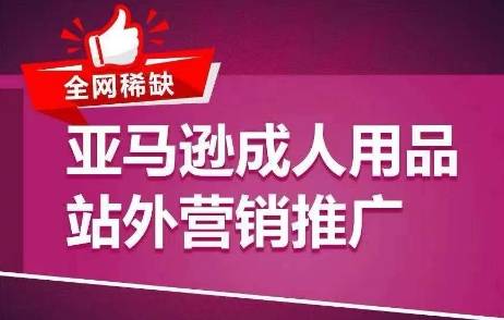 全网稀缺！亚马逊成人用品站外营销推广跨境课程-外贸教程-精品网课-电商运营课库课堂