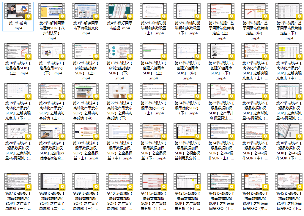 鸡公-国际站运营SOP视频课2024年（价值2980元）
