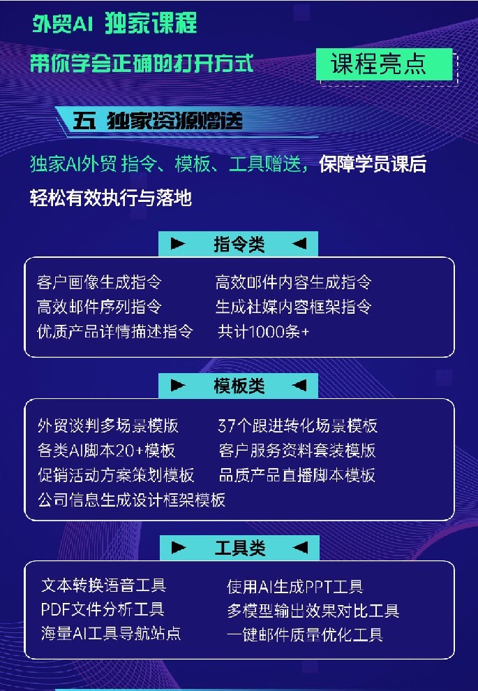 开拓者智库AI大师外贸业绩提升线上课价值4980元