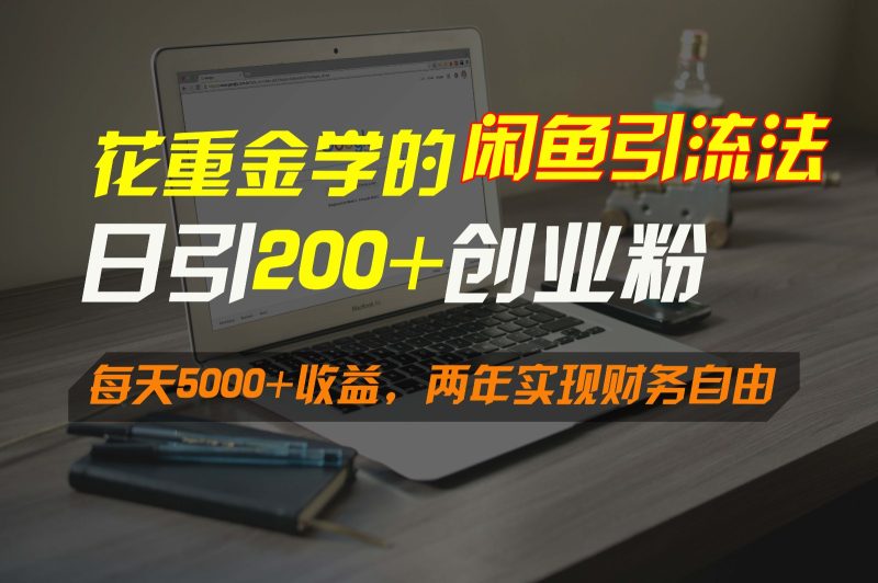 花重金学的闲鱼引流法,日引流300+创业粉,每天5000+收益,两年实现财务自由跨境课程-外贸教程-精品网课-电商运营课库课堂