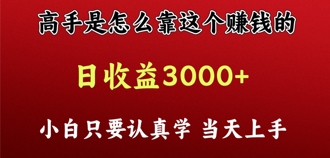 看高手是怎么赚钱的，一天收益至少3000+以上，小白当天上手跨境课程-外贸教程-精品网课-电商运营课库课堂
