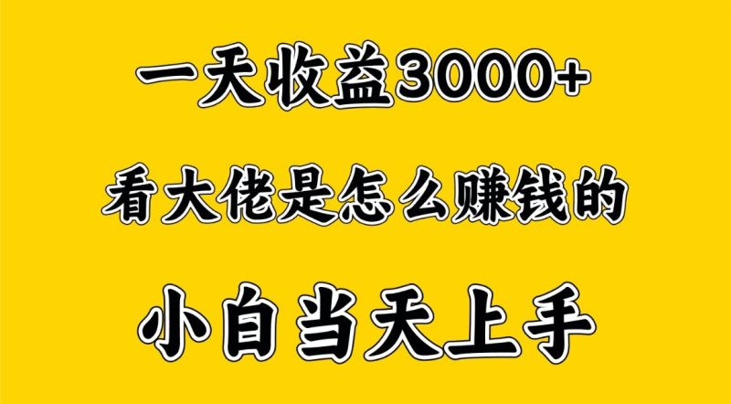 一天赚3000多,大佬是这样赚到钱的,小白当天上手,穷人翻身项目跨境课程-外贸教程-精品网课-电商运营课库课堂
