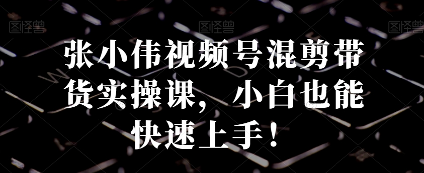 张小伟视频号混剪带货实操课，小白也能快速上手！跨境课程-外贸教程-精品网课-电商运营课库课堂