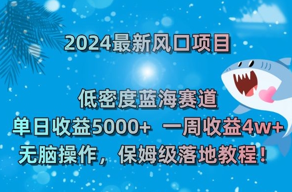 2024最新风口项目，低密度蓝海赛道，单日收益5000+，一周收益4w+！跨境课程-外贸教程-精品网课-电商运营课库课堂