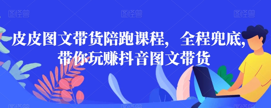 皮皮图文带货陪跑课程，全程兜底，带你玩赚抖音图文带货跨境课程-外贸教程-精品网课-电商运营课库课堂