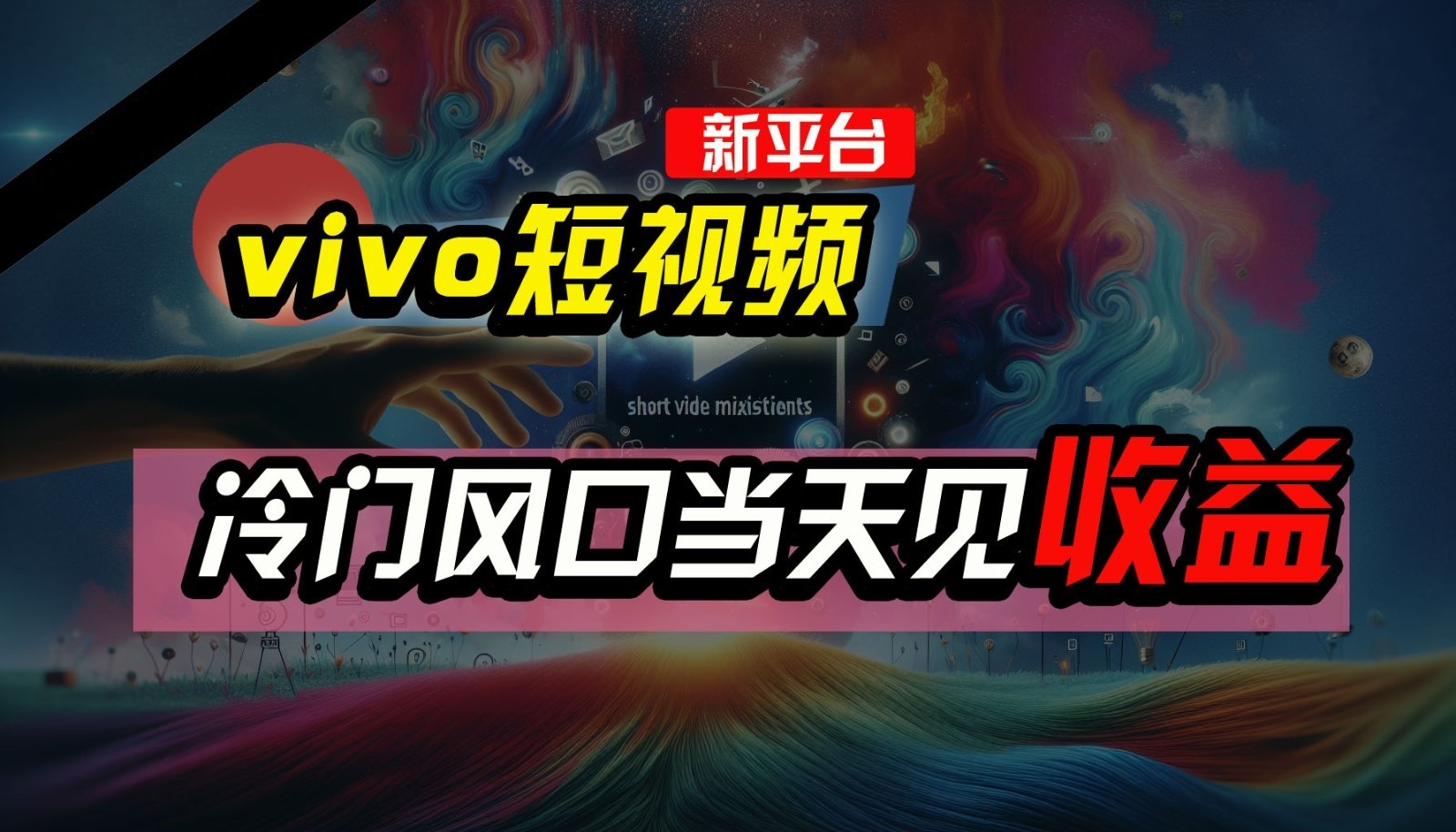 全新平台vivo短视频，新风口AI混剪无脑搬运，冷门风口当天见收益，7天撸了2300+了跨境课程-外贸教程-精品网课-电商运营课库课堂