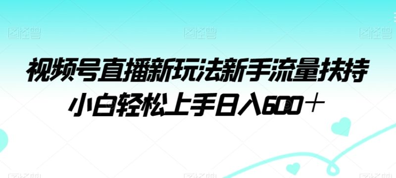 视频号直播新玩法新手流量扶持小白轻松上手日入600+跨境课程-外贸教程-精品网课-电商运营课库课堂
