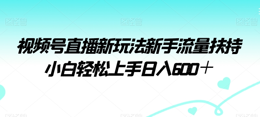 视频号直播新玩法新手流量扶持小白轻松上手日入600＋跨境课程-外贸教程-精品网课-电商运营课库课堂