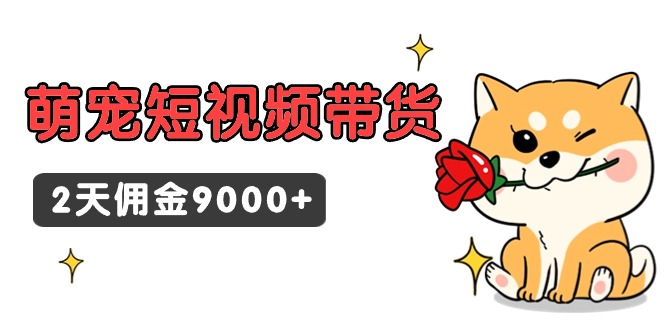 东哲日记·萌宠短视频带货，2天佣金9000+跨境课程-外贸教程-精品网课-电商运营课库课堂