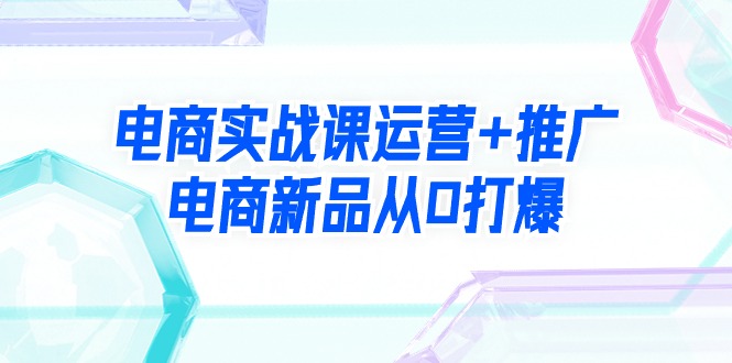 电商实战课运营+推广，电商新品从0打爆（99节视频课）跨境课程-外贸教程-精品网课-电商运营课库课堂