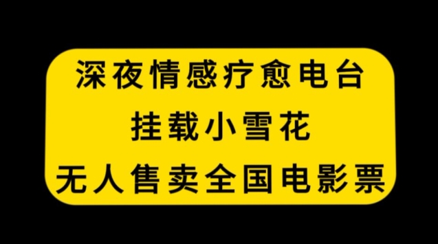 深夜情感疗愈电台，挂载小雪花，无人售卖全国电影票跨境课程-外贸教程-精品网课-电商运营课库课堂