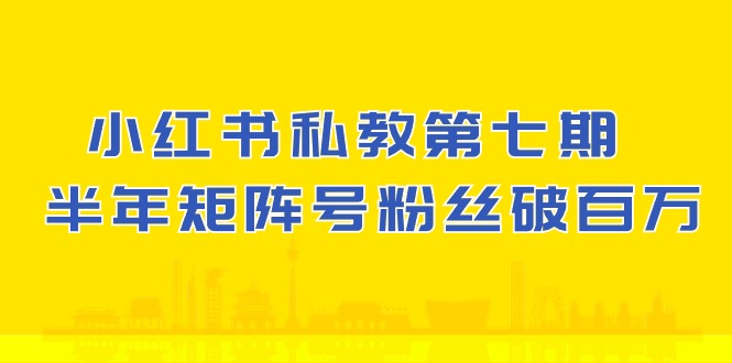 小红书私教第七期，小红书90天涨粉18w，1周涨粉破万 半年矩阵号粉丝破百万跨境课程-外贸教程-精品网课-电商运营课库课堂