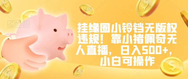 挂缘圈小铃铛无版权违规！靠小猪佩奇无人直播，日入500+，小白可操作跨境课程-外贸教程-精品网课-电商运营课库课堂
