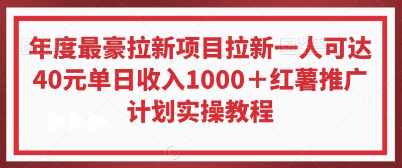 年度最豪拉新项目拉新一人可达40元单日收入1000+红薯推广计划实操教程跨境课程-外贸教程-精品网课-电商运营课库课堂