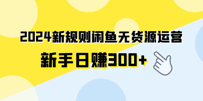 2024新规则闲鱼无货源运营新手日赚300+跨境课程-外贸教程-精品网课-电商运营课库课堂