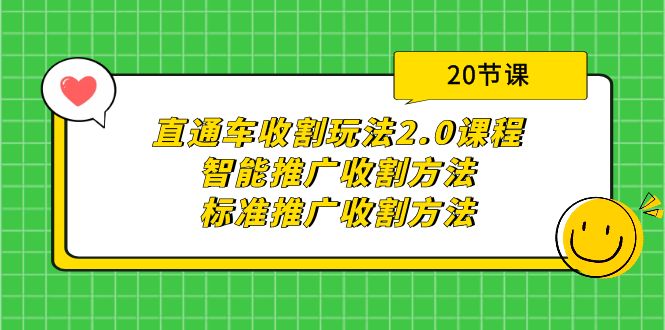 直通车收割玩法2.0课程：智能推广收割方法+标准推广收割方法（20节课）跨境课程-外贸教程-精品网课-电商运营课库课堂