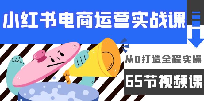 小红书电商运营实战课，​从0打造全程实操（65节视频课）跨境课程-外贸教程-精品网课-电商运营课库课堂
