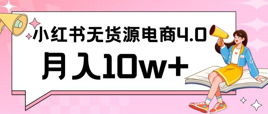 小红书新电商实战，无货源实操从0到1月入10w+联合抖音放大收益跨境课程-外贸教程-精品网课-电商运营课库课堂
