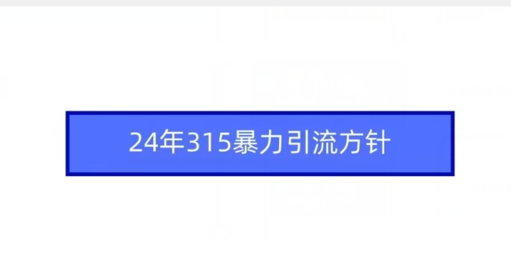 24年315暴力引流方针跨境课程-外贸教程-精品网课-电商运营课库课堂