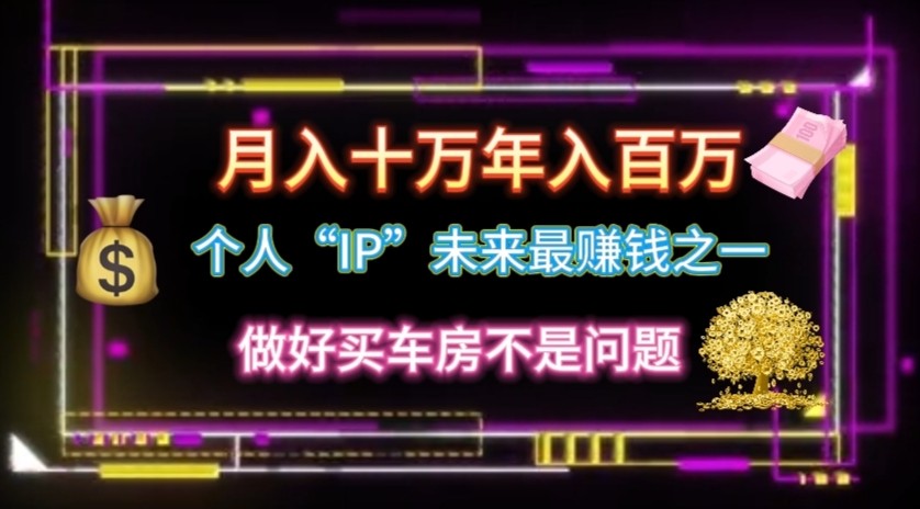个人“ip”月入10w，年入100w跨境课程-外贸教程-精品网课-电商运营课库课堂