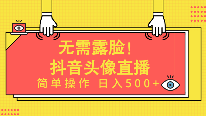 无需露脸！Ai头像直播项目，简单操作日入500+！跨境课程-外贸教程-精品网课-电商运营课库课堂