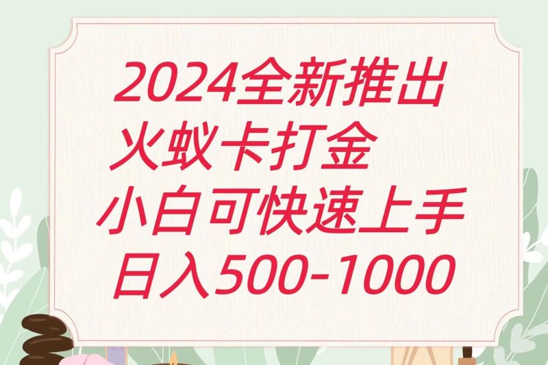 2024火蚁卡打金最新玩法和方案，单机日收益600+跨境课程-外贸教程-精品网课-电商运营课库课堂