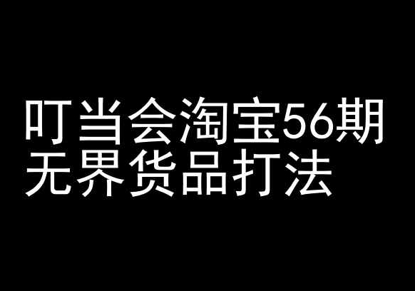 叮当会淘宝56期：无界货品打法-淘宝开店教程跨境课程-外贸教程-精品网课-电商运营课库课堂