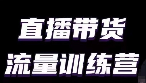 直播带货流量训练营，小白主播必学直播课跨境课程-外贸教程-精品网课-电商运营课库课堂