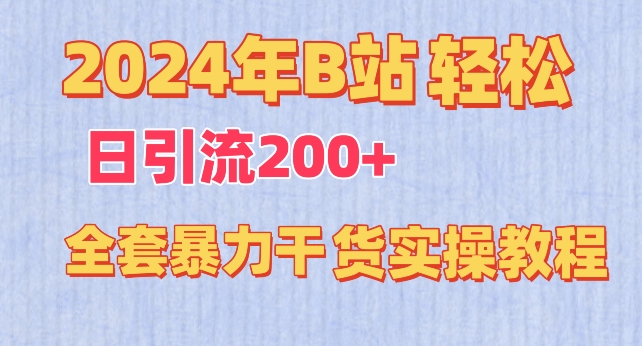 2024年B站轻松日引流200+的全套暴力干货实操教程跨境课程-外贸教程-精品网课-电商运营课库课堂