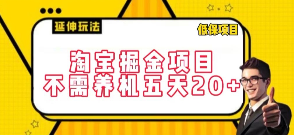 淘宝掘金项目，不需养机，五天20+，每天只需要花三四个小时跨境课程-外贸教程-精品网课-电商运营课库课堂