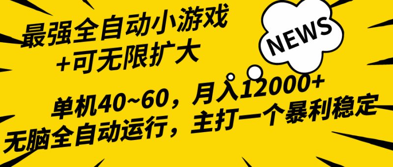 2024最新全网独家小游戏全自动，单机40~60,稳定躺赚，小白都能月入过万跨境课程-外贸教程-精品网课-电商运营课库课堂