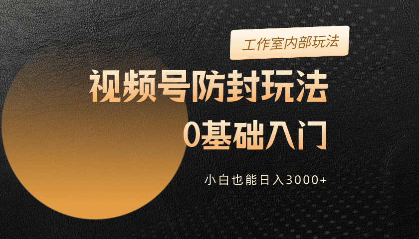 2024视频号升级防封玩法，零基础入门，小白也能日入3000+跨境课程-外贸教程-精品网课-电商运营课库课堂
