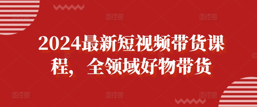 2024最新短视频带货课程，全领域好物带货跨境课程-外贸教程-精品网课-电商运营课库课堂