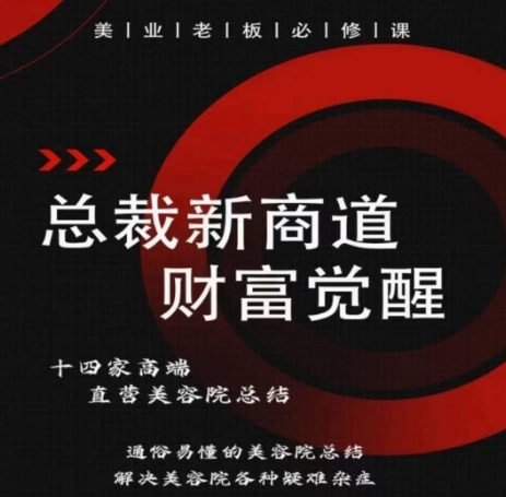 总裁新商道(美业老板必修课)，通俗易懂的美容院总结，解决美容院各种疑难杂症跨境课程-外贸教程-精品网课-电商运营课库课堂