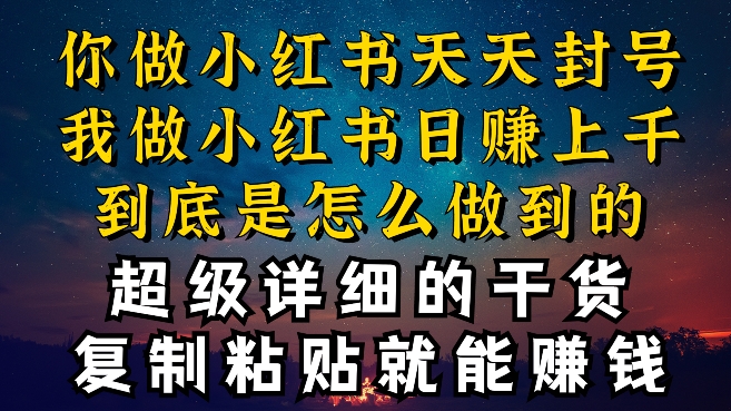 都知道小红书能引流私域变现，可为什么我能一天引流几十人变现上千，但你却频频封号违规被限流跨境课程-外贸教程-精品网课-电商运营课库课堂
