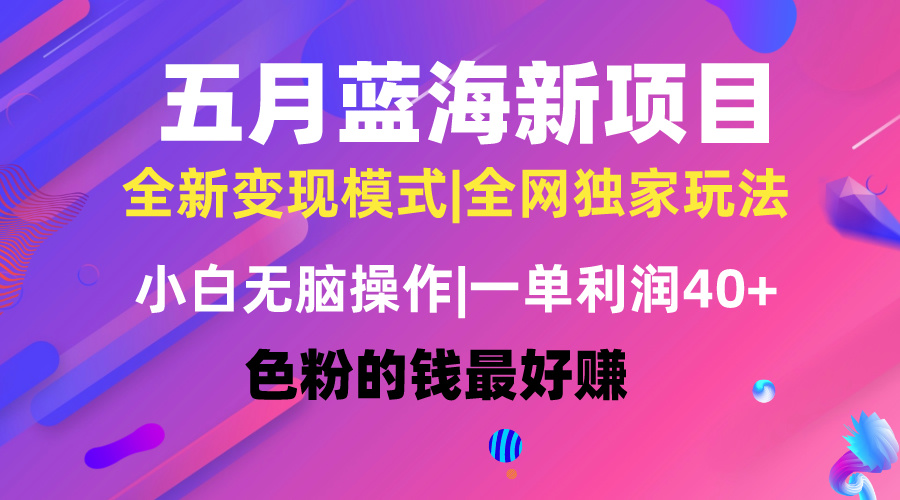 五月蓝海项目全新玩法，小白无脑操作，一天几分钟，矩阵操作，月入4万+跨境课程-外贸教程-精品网课-电商运营课库课堂