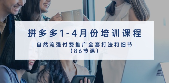 拼多多1-4月份培训课程，自然流强付费推广全套打法和细节（86节课）跨境课程-外贸教程-精品网课-电商运营课库课堂