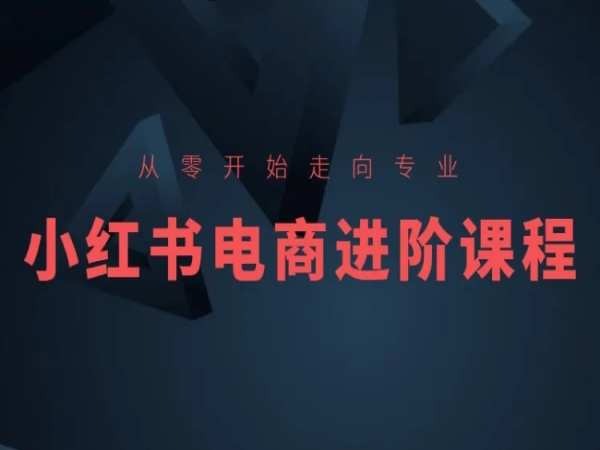 从零开始走向专业，小红书电商进阶课程跨境课程-外贸教程-精品网课-电商运营课库课堂