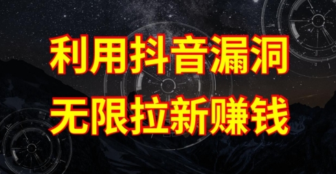 利用抖音链接漏洞，无限拉新赚钱【漏洞原理+操作流程】跨境课程-外贸教程-精品网课-电商运营课库课堂