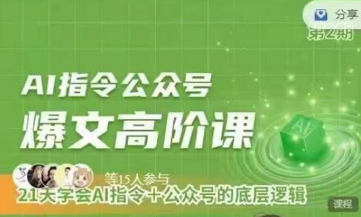 Ai指令公众号高阶课，学会ai指令+公众号的底层逻辑跨境课程-外贸教程-精品网课-电商运营课库课堂