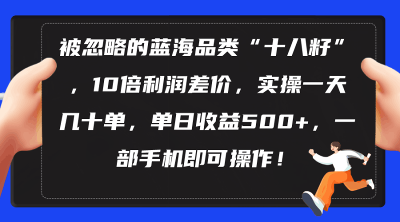 被忽略的蓝海品类“十八籽”，10倍利润差价，实操一天几十单 单日收益500+跨境课程-外贸教程-精品网课-电商运营课库课堂